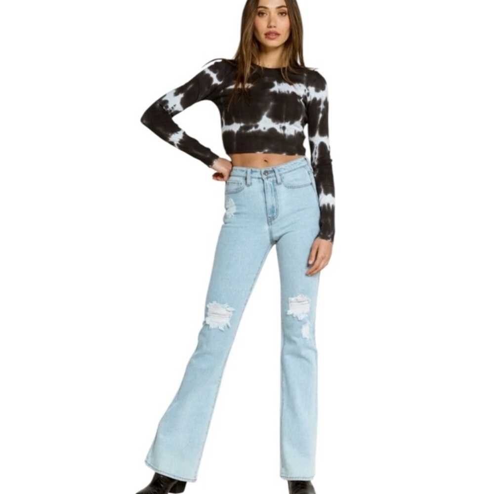 RSQ Light Blue Flare Jeans